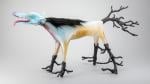 Nathalie Djurberg & Hans Berg, Wolf in Coat, 2024, glass. Photo: Francesco Allegretto. Courtesy Berengo Studio