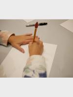 child draws
